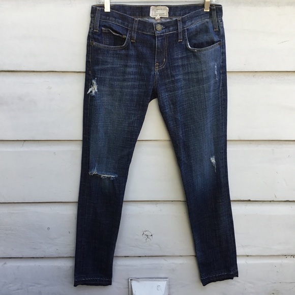 Current/Elliott Denim - Current Elliott The Roller destroyed hoodlum jeans